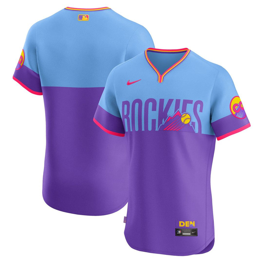 Colorado Rockies Nike 2025 City Connect Elite Jersey - Purple
