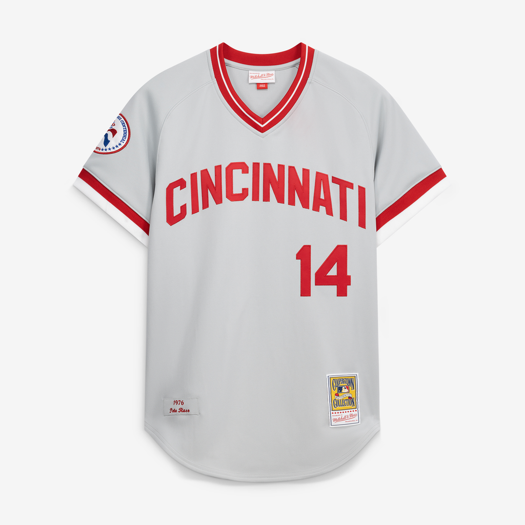 Cincinnati Reds Pete Rose Mitchell & Ness 1976 Authentic Jersey - Gray