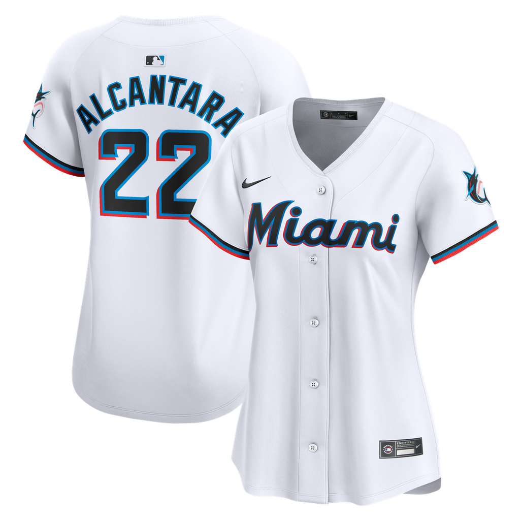 Miami Marlins Sandy Alcantara Nike Women's Home Limited Player Jersey - White