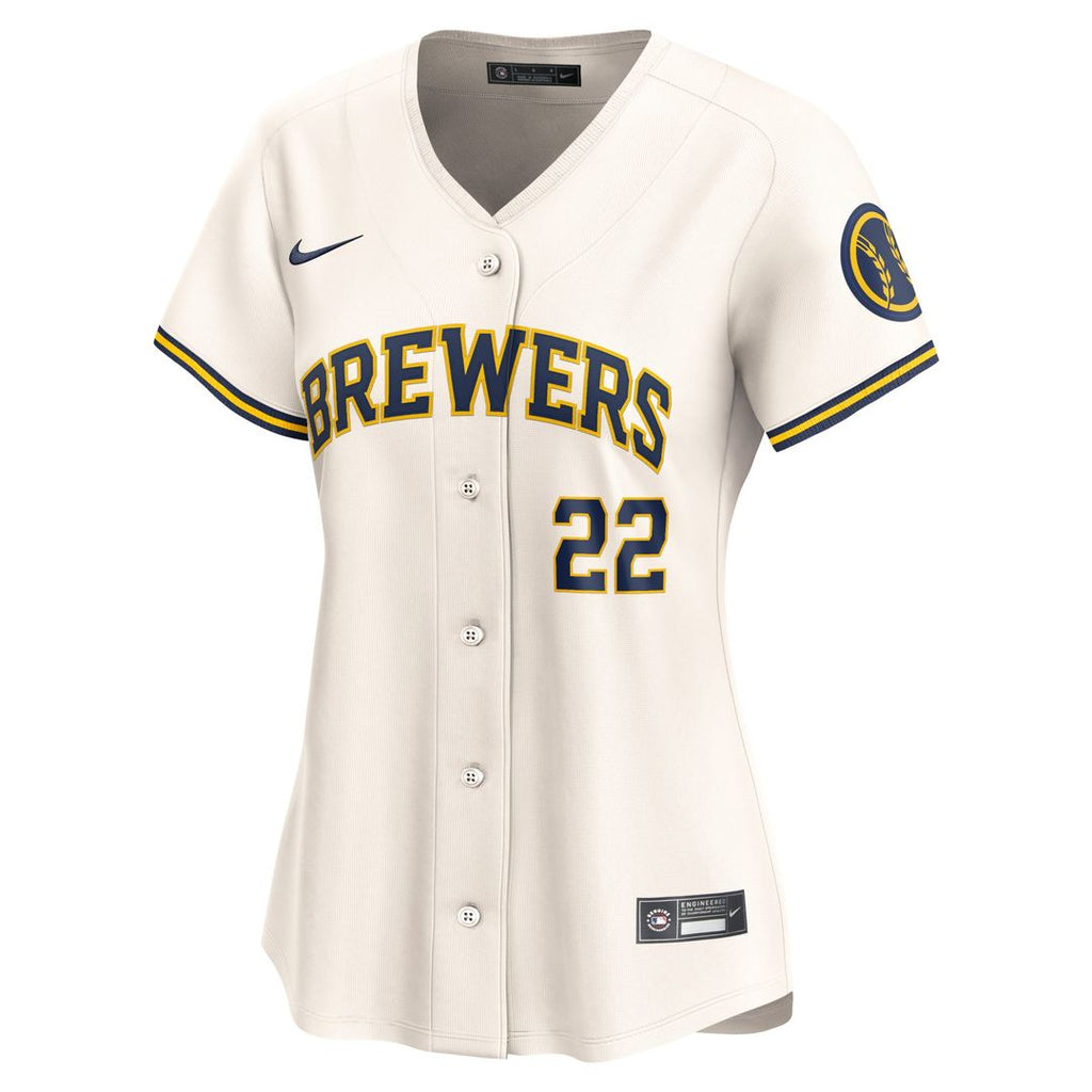 Milwaukee Brewers Christian Yelich Nike Women's Home Limited Player Jersey - Cream