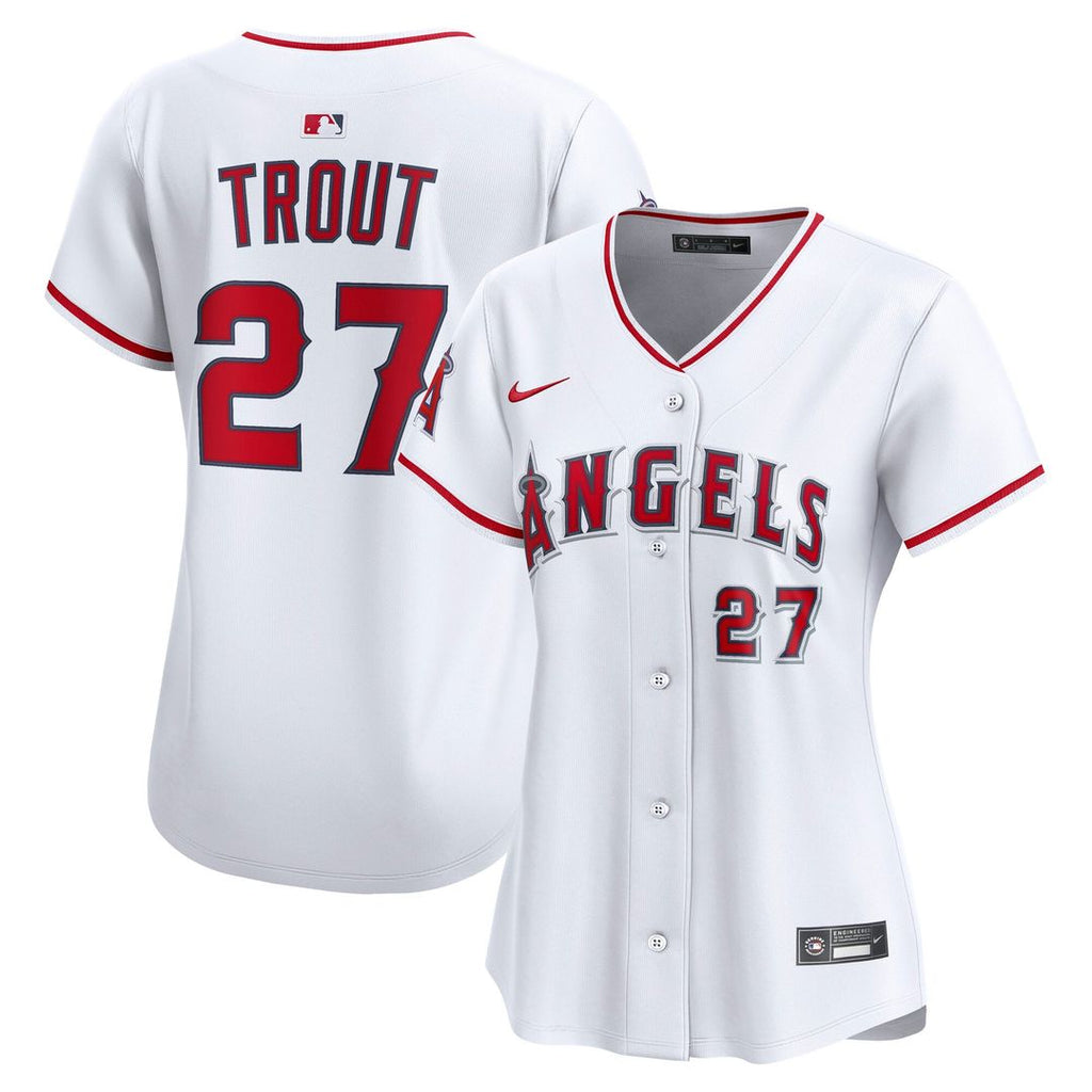 Los Angeles Angels Mike Trout Nike Women's Home Limited Player Jersey - White