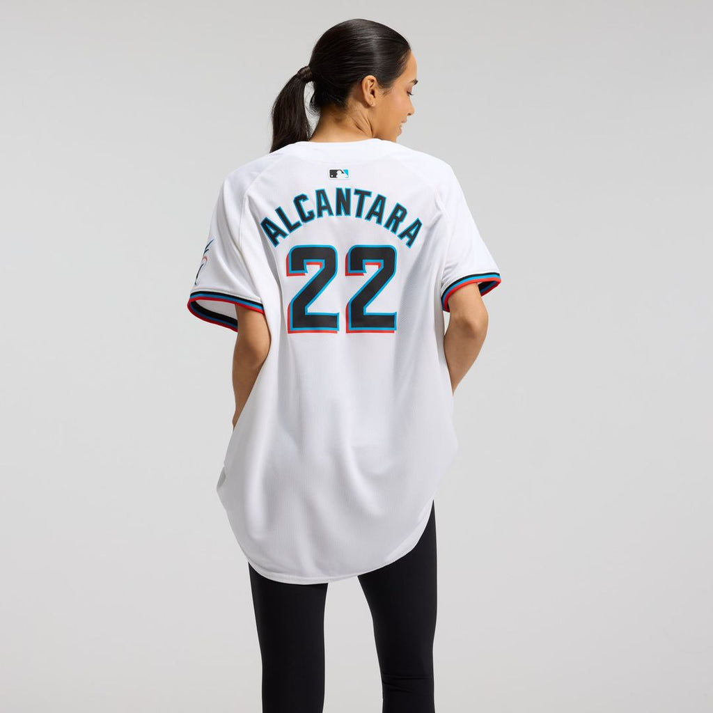 Miami Marlins Sandy Alcantara Nike Women's Home Limited Player Jersey - White
