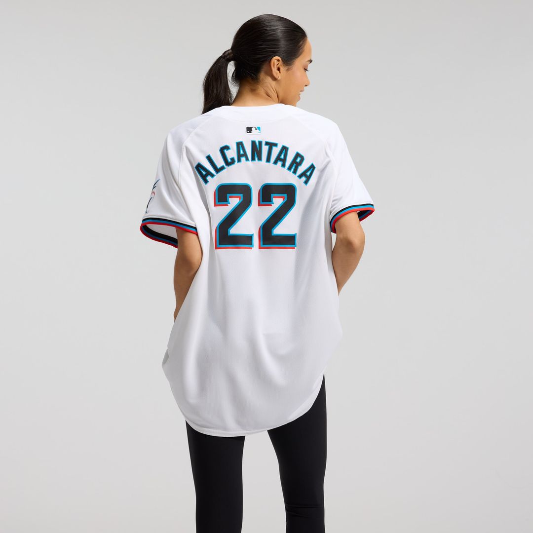 Miami Marlins Sandy Alcantara Nike Women's Home Limited Player Jersey - White