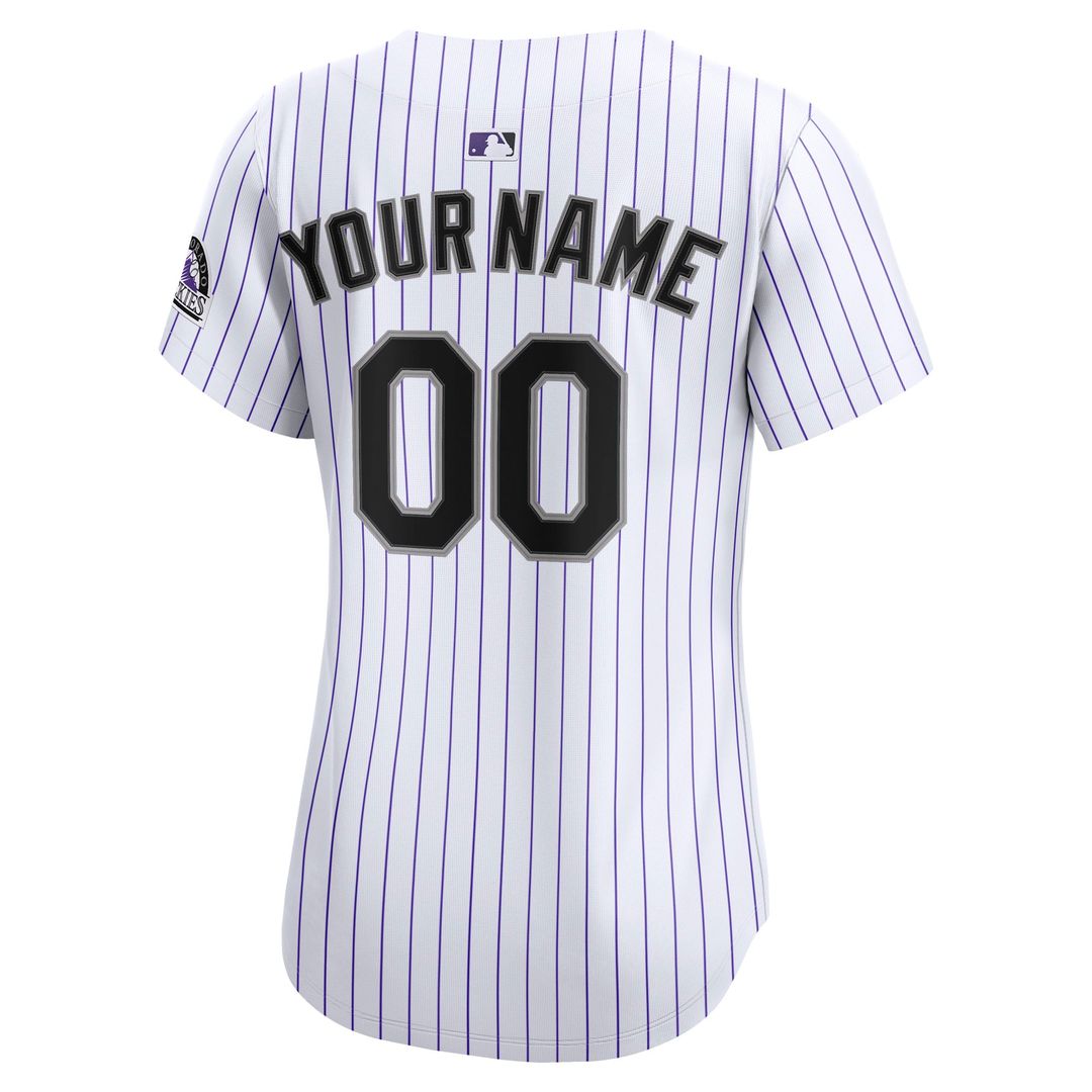 Colorado Rockies Nike Women's Home Limited Custom Jersey - White