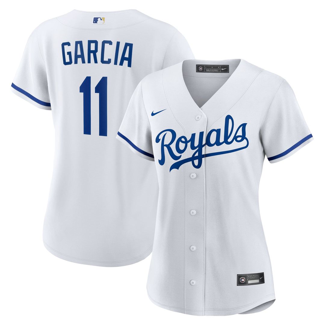 Kansas City Royals Maikel Garcia Nike Women's Home Replica Jersey - White