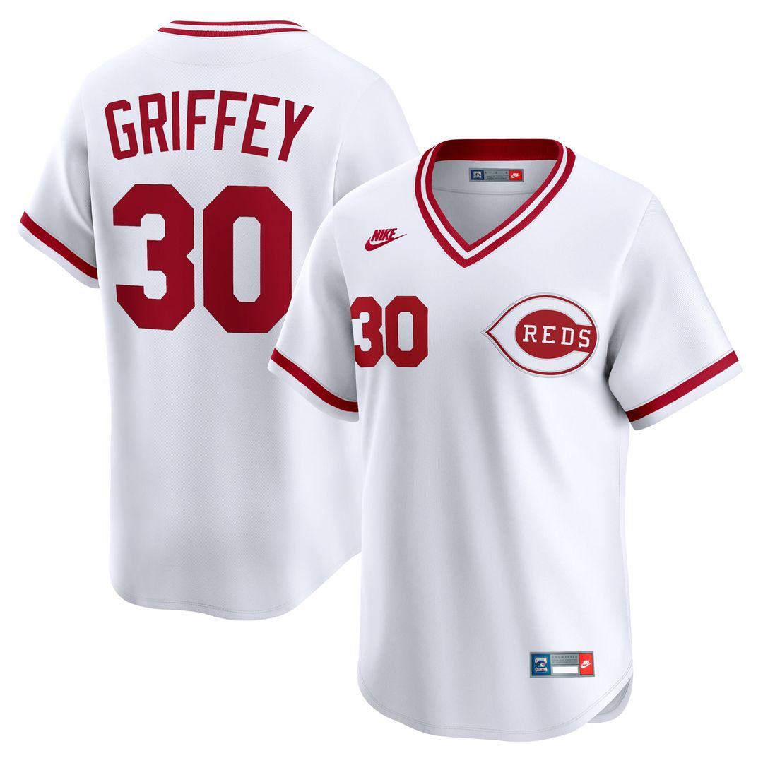 Cincinnati Reds Ken Griffey Nike Throwback Cooperstown Limited Jersey - White