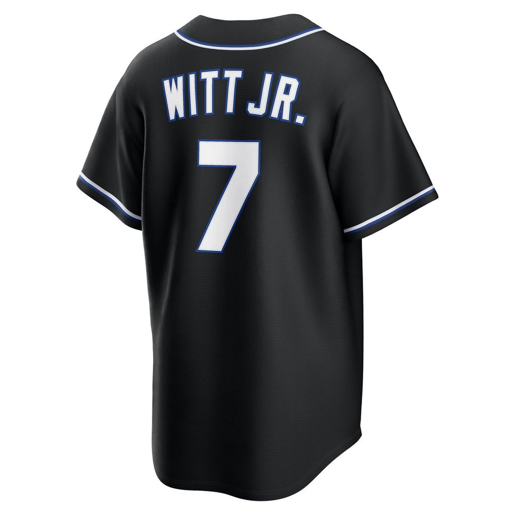Kansas City Royals Bobby Witt Jr. Nike Fashion Replica Black Out Jersey