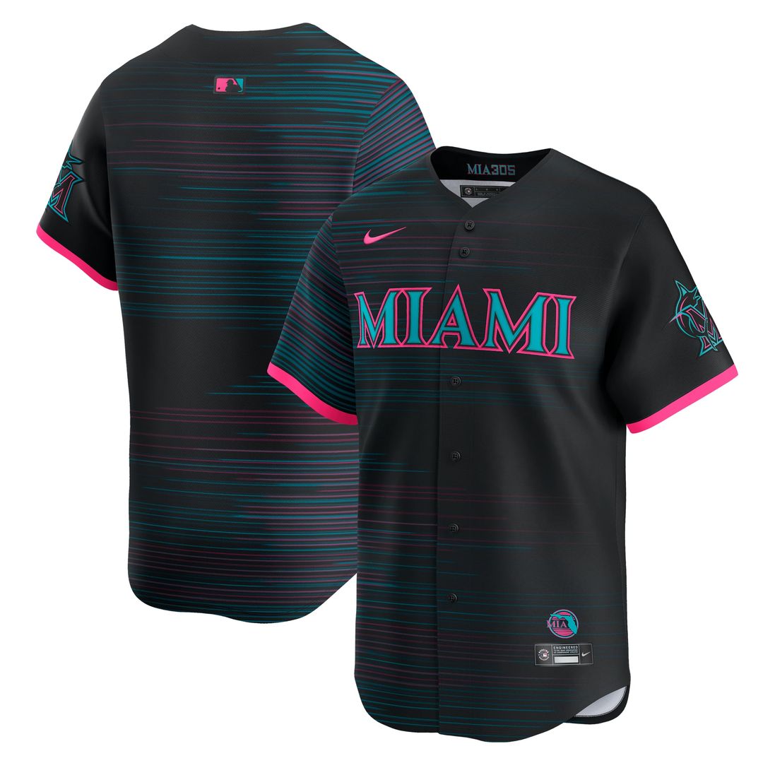 Miami Marlins Nike 2025 City Connect Limited Jersey - Black