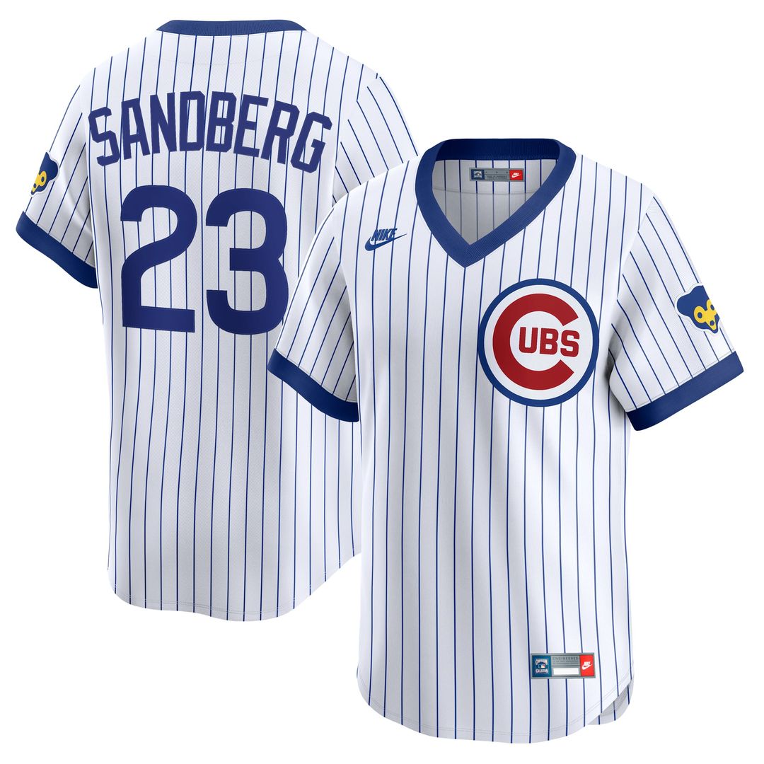 Chicago Cubs Ryne Sandberg Nike Throwback Cooperstown Limited Jersey - White