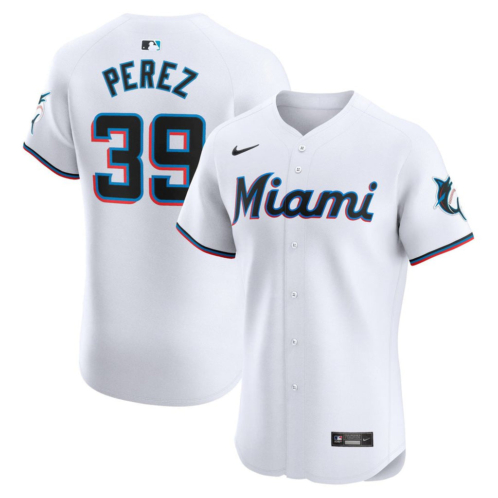 Miami Marlins Eury Perez Nike Home Elite Player Jersey - White