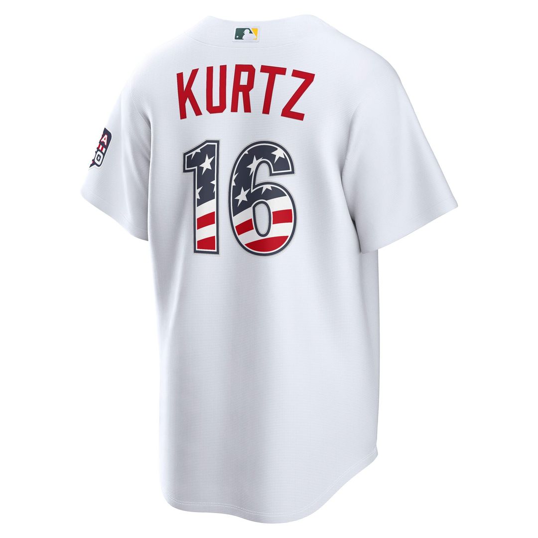 Athletics Nick Kurtz Nike USA 250 Fourth of July Home Stadium Jersey - White