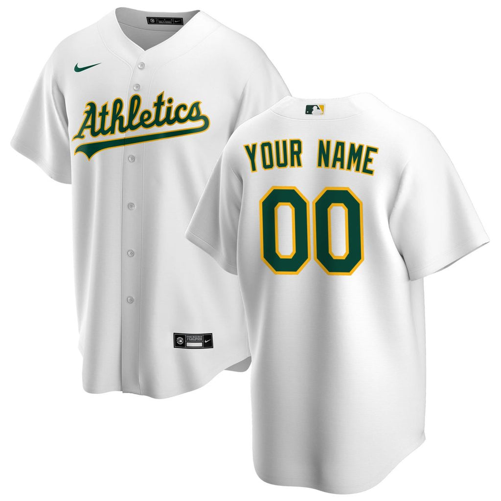 Athletics Nike Home Replica Custom Jersey - White