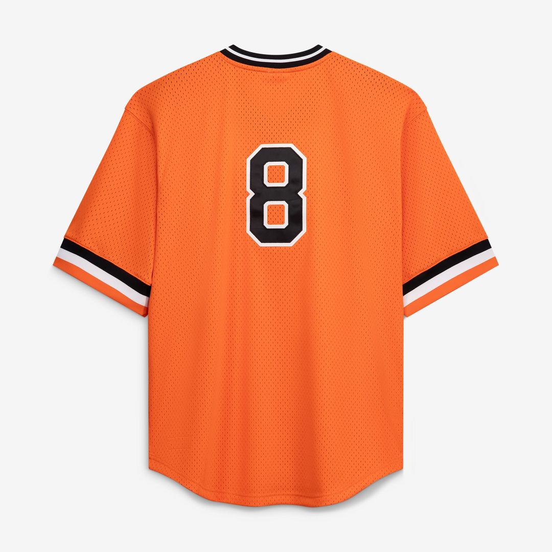 Baltimore Orioles Cal Ripken Jr. Profile Big & Tall Cooperstown Mesh Batting Practice Jersey - Orange
