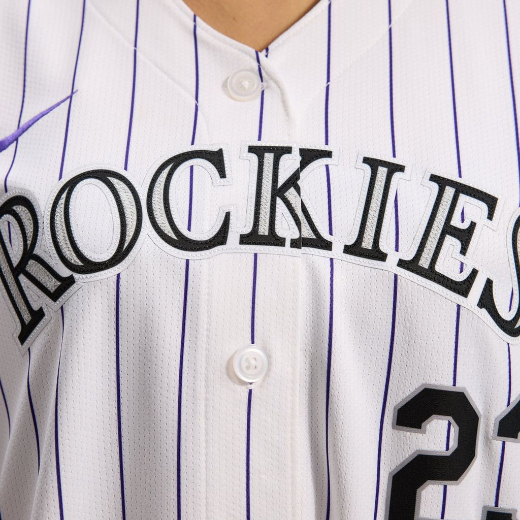 Colorado Rockies Kris Bryant Nike Women's Home Limited Player Jersey - White