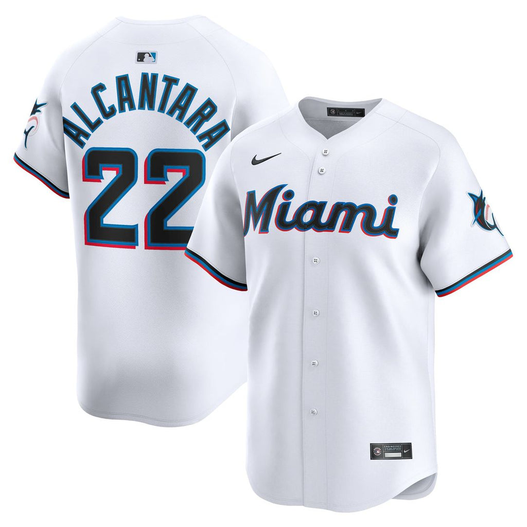 Miami Marlins Sandy Alcantara Nike Home Limited Player Jersey - White