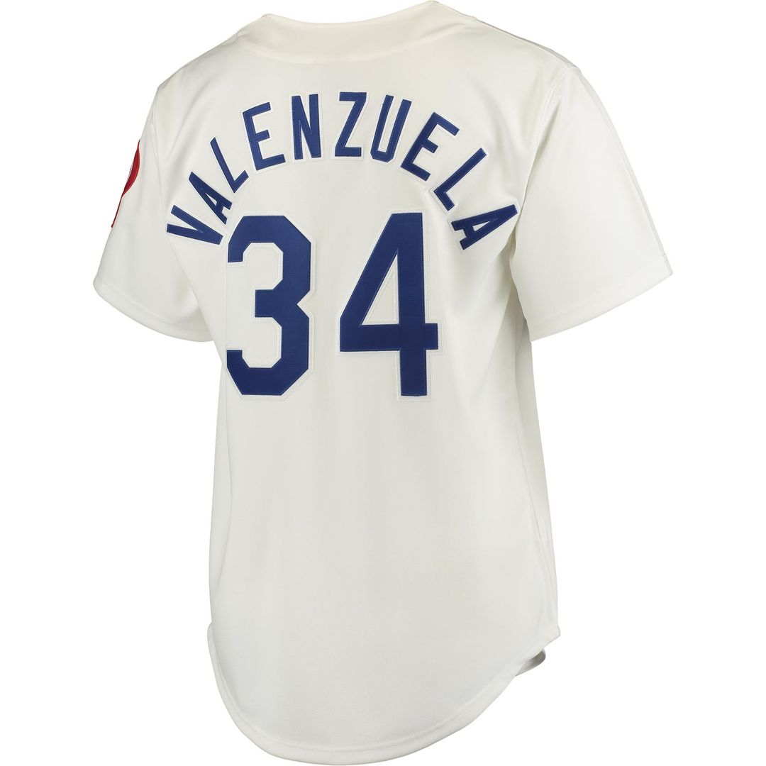 Los Angeles Dodgers Fernando Valenzuela Mitchell & Ness Road 1981 Cooperstown Authentic Jersey - Gray