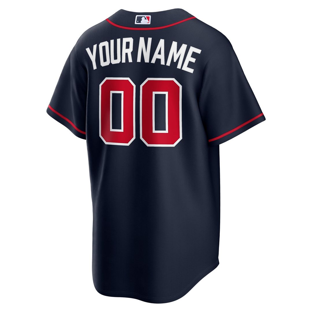 Atlanta Braves Nike Alternate Replica Custom Jersey - Navy