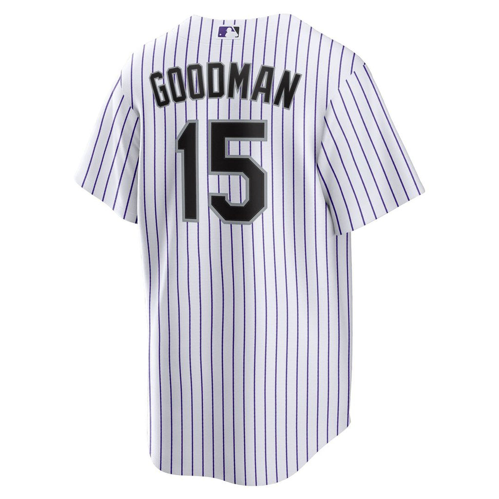 Colorado Rockies Hunter Goodman Nike Home Replica Jersey - White