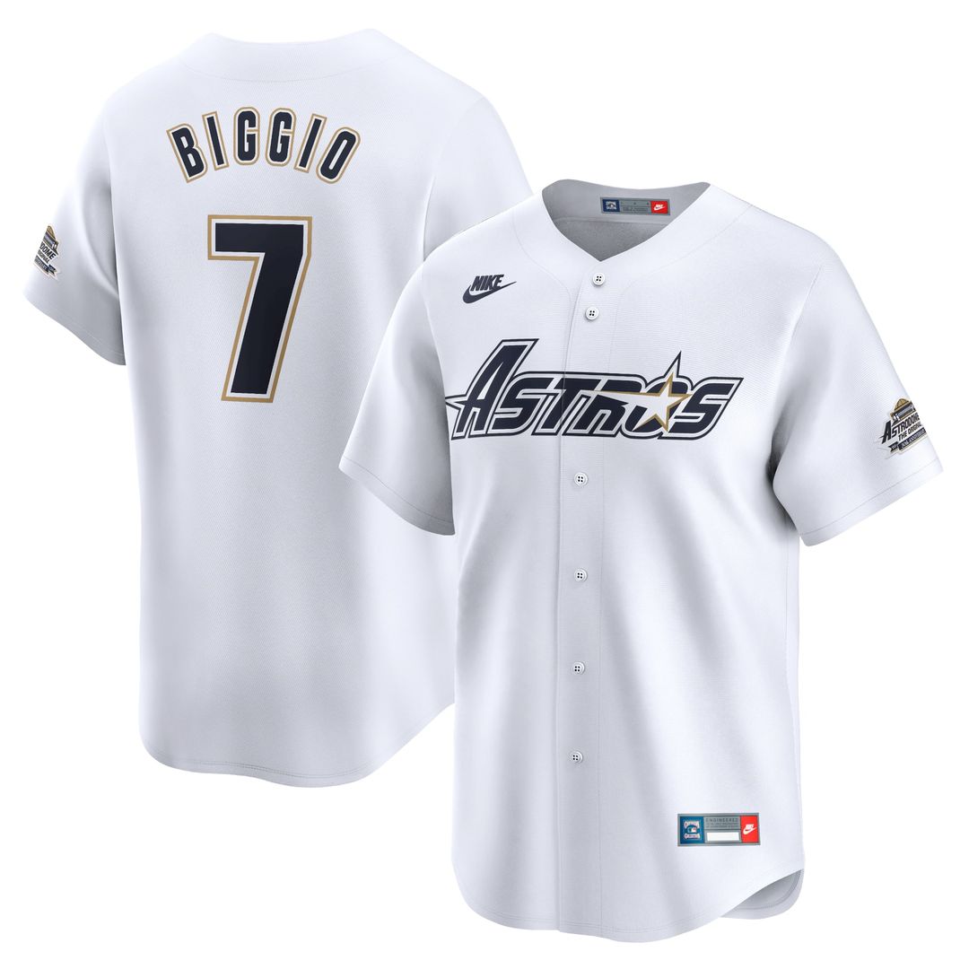 Houston Astros Craig Biggio Nike Throwback Cooperstown Limited Jersey - White