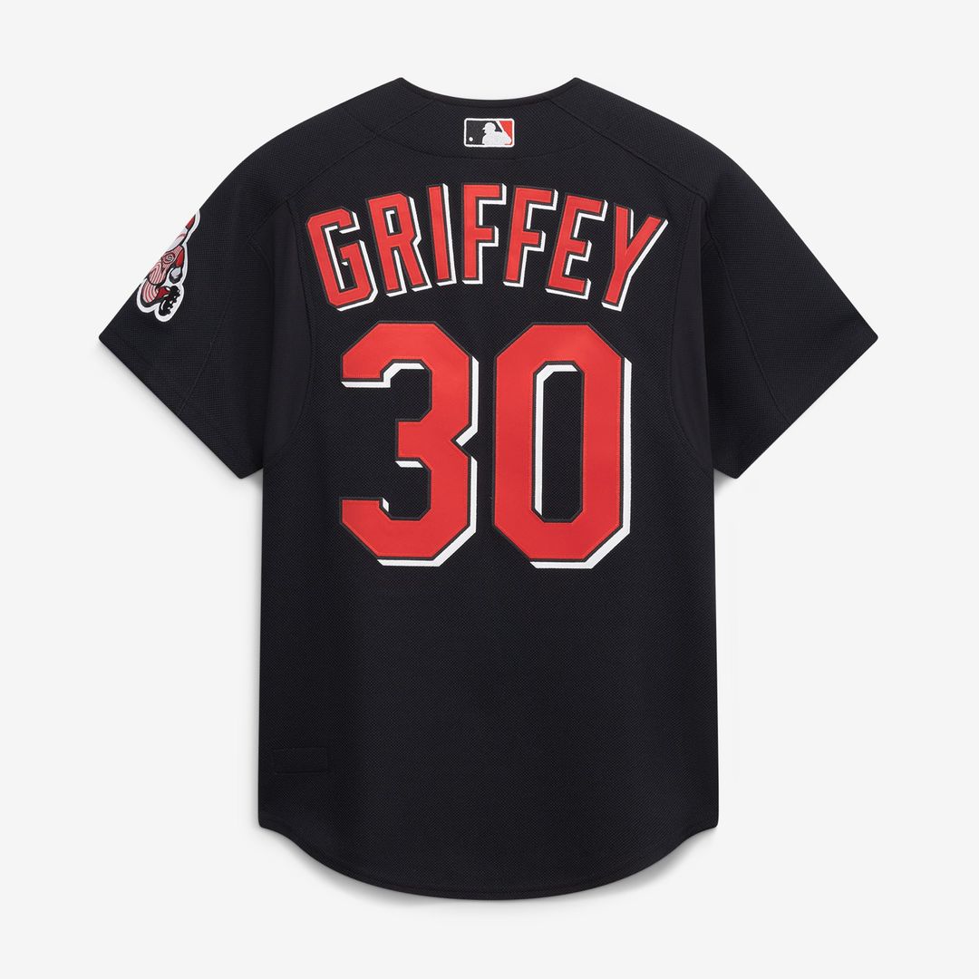 Cincinnati Reds Ken Griffey Jr. Mitchell & Ness Cooperstown Authentic Mesh Batting Practice Jersey - Black