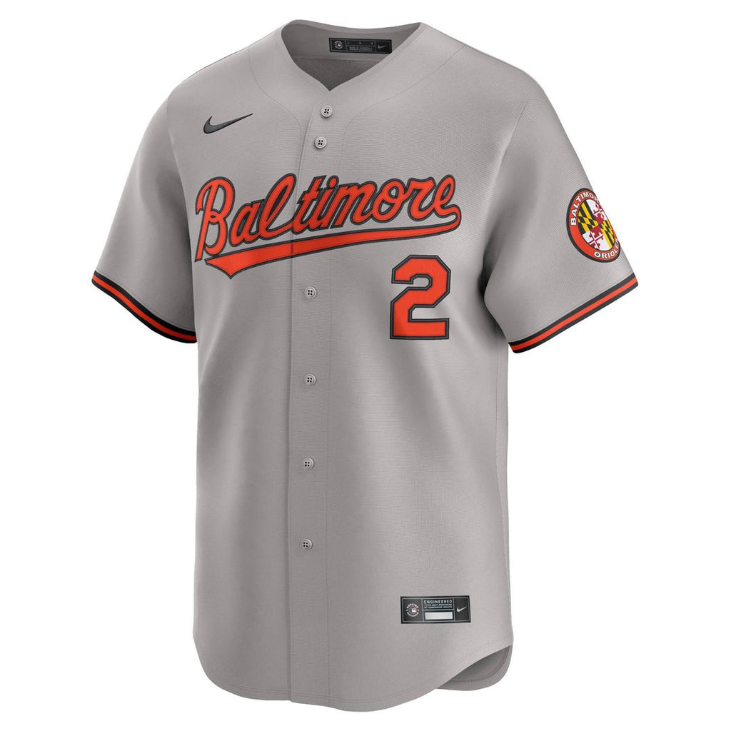 Baltimore Orioles Gunnar Henderson Nike Road Limited Player Jersey - Gray