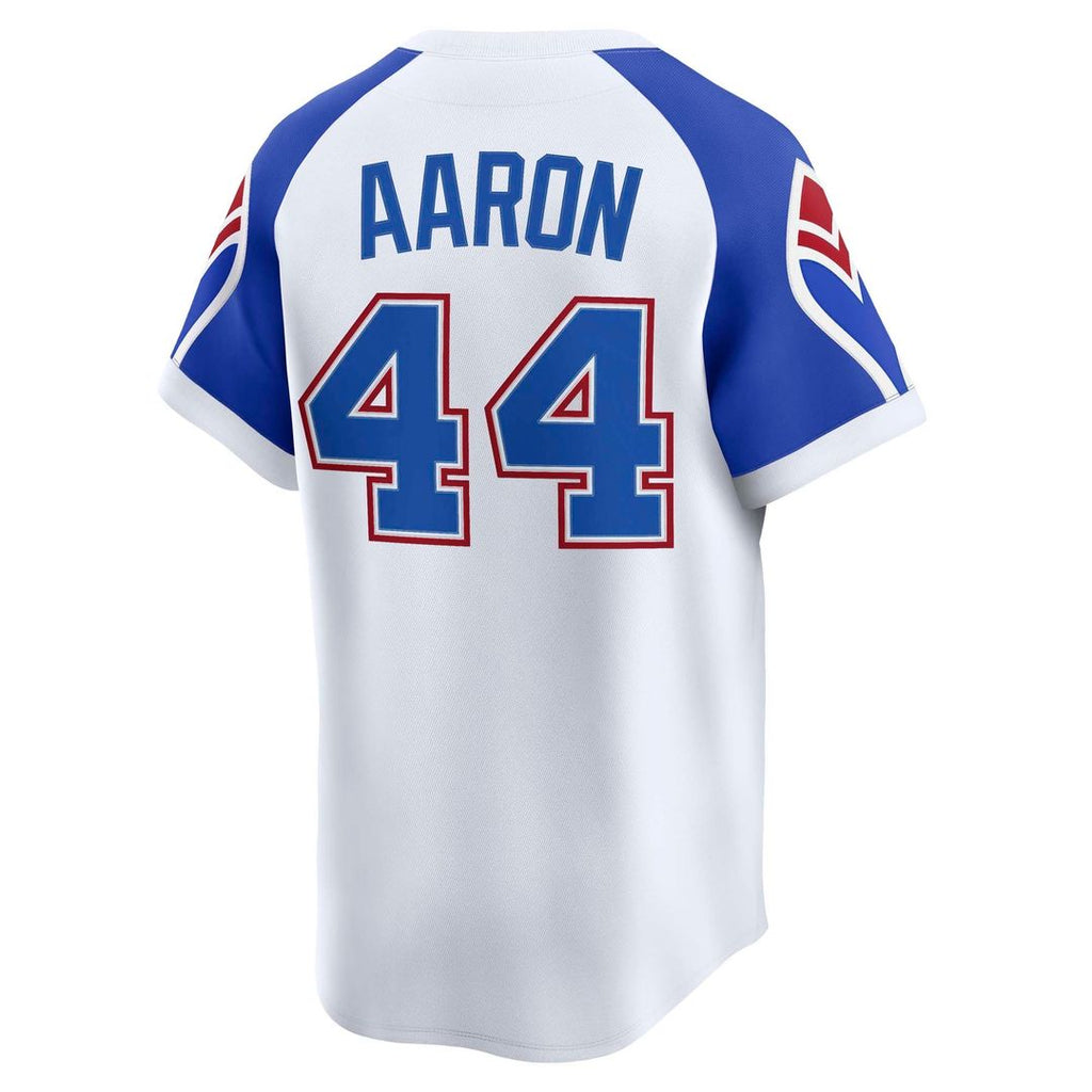 Atlanta Braves Hank Aaron Nike Throwback Cooperstown Limited Jersey - White