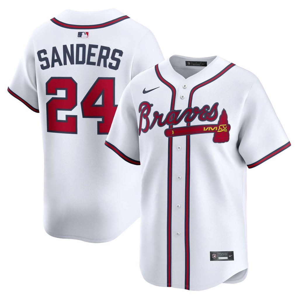 Atlanta Braves Deion Sanders Nike Limited Player Jersey - White