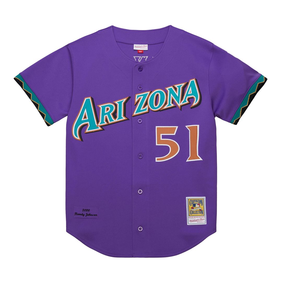 Arizona Diamondbacks Randy Johnson Mitchell & Ness 2000 Throwback Authentic Jersey - Purple