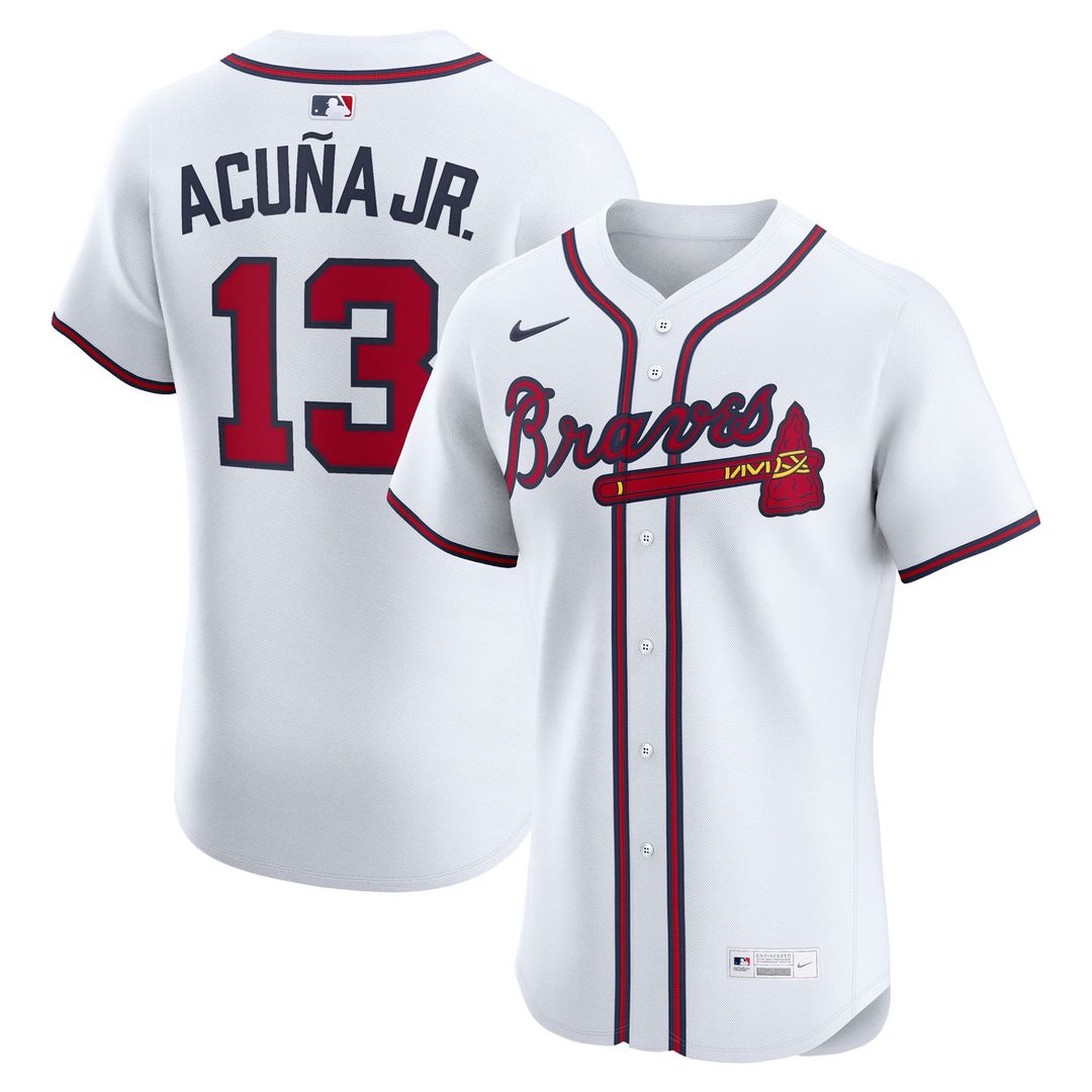 Atlanta Braves Ronald Acuña Jr. Nike Home Elite Player Jersey - White