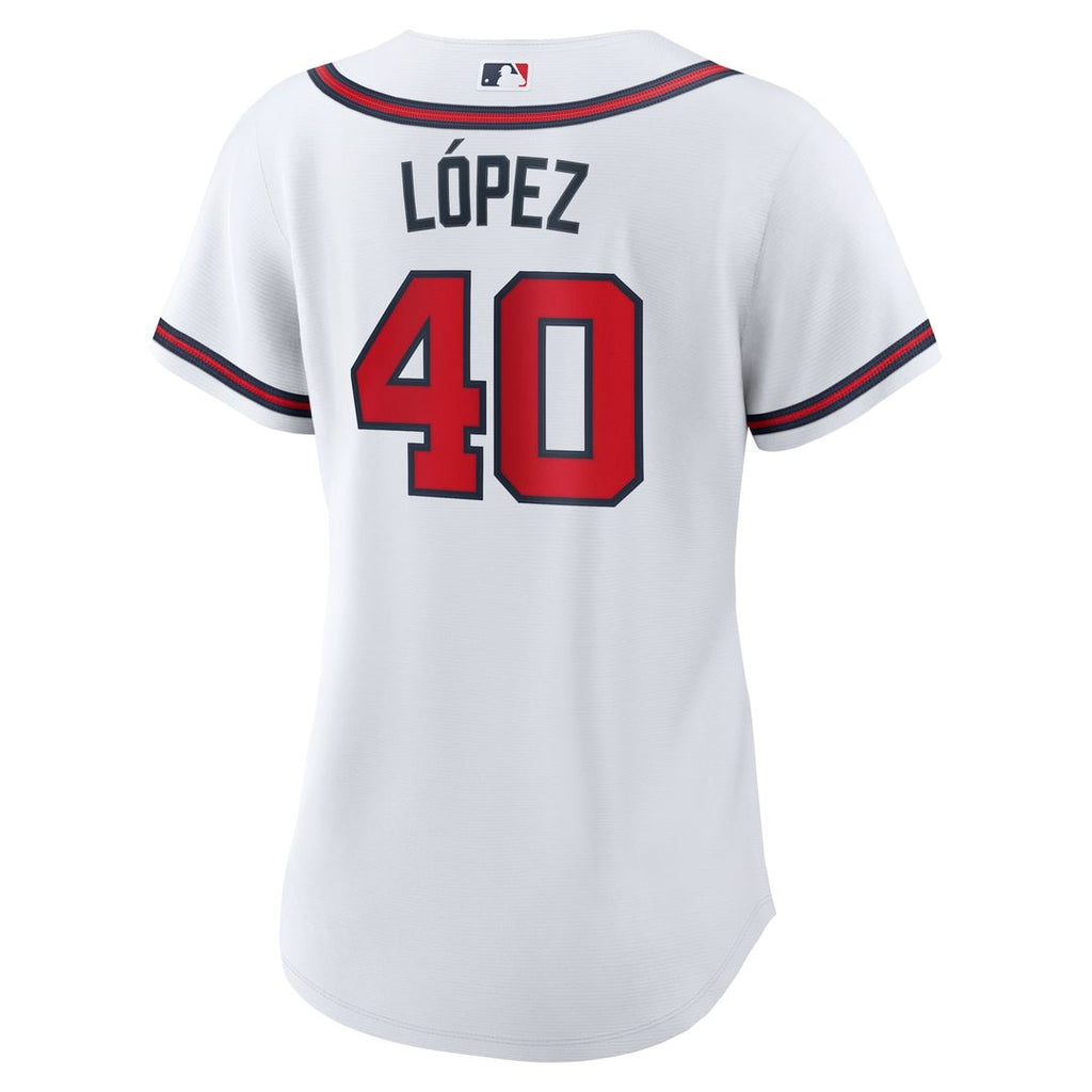 Atlanta Braves Reynaldo Lopez Nike Women's Home Replica Jersey - White