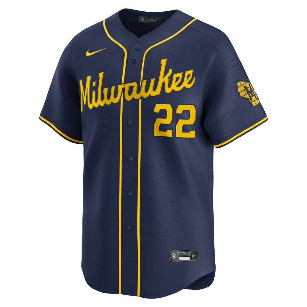 Milwaukee Brewers Christian Yelich Nike Alternate Limited Player Jersey - Navy