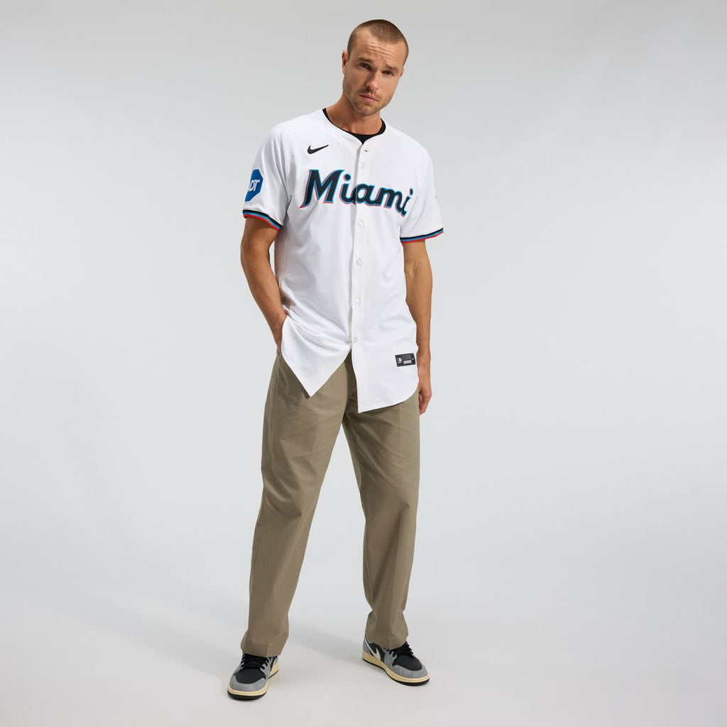 Miami Marlins Nike Home Elite Jersey - White