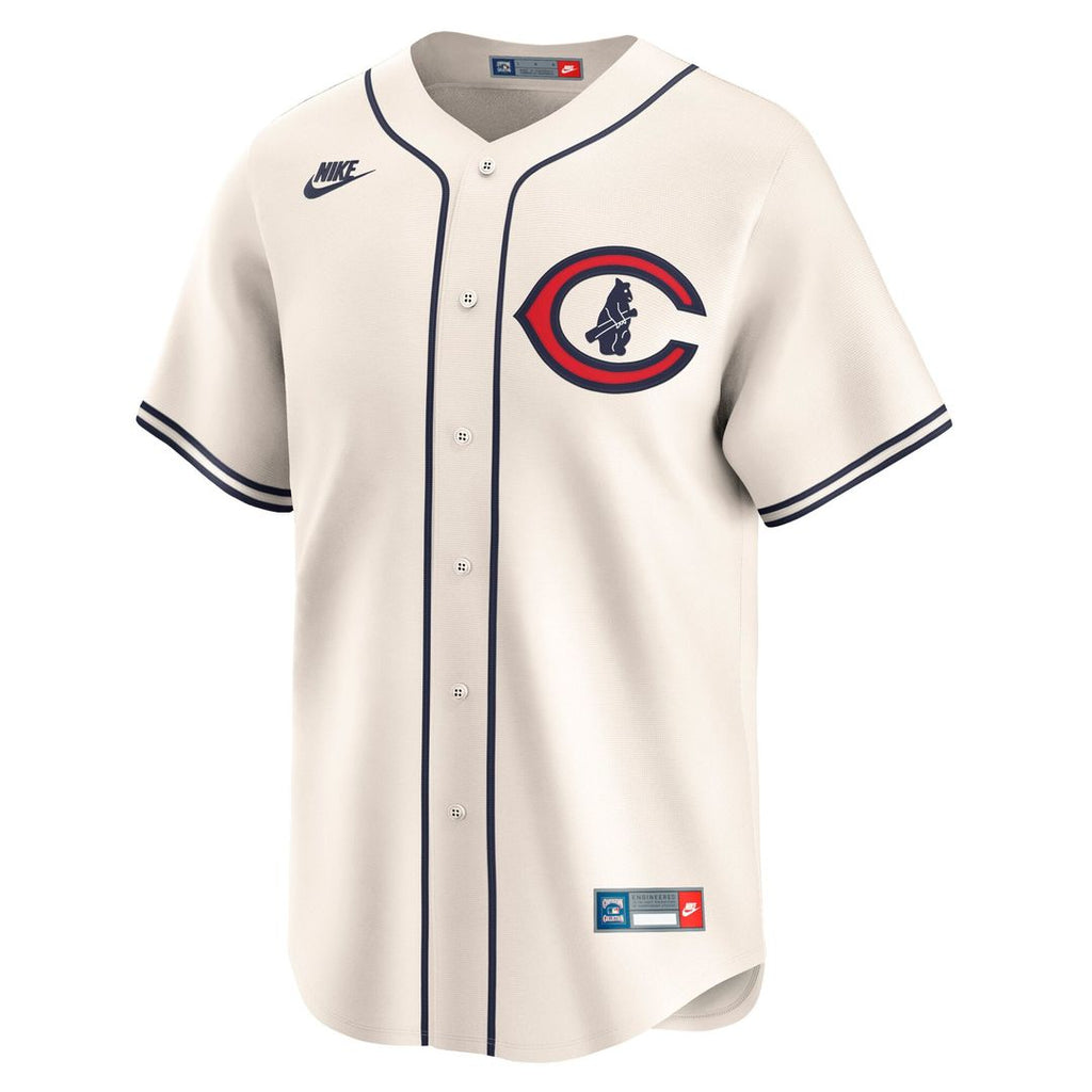 Chicago Cubs Seiya Suzuki Nike Throwback Cooperstown Limited Jersey - Cream