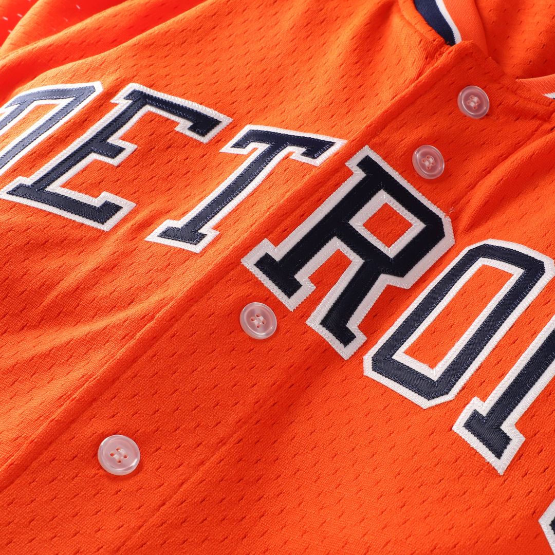 Detroit Tigers Kirk Gibson Mitchell & Ness Cooperstown Mesh Batting Practice Button - Up Jersey - Orange
