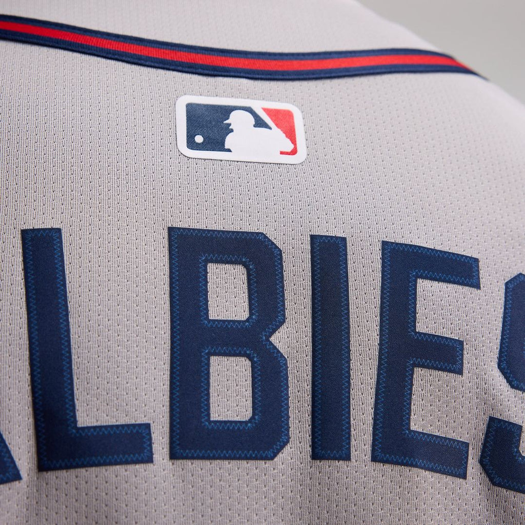 Atlanta Braves Ozzie Albies Nike Road Limited Player Jersey - Gray