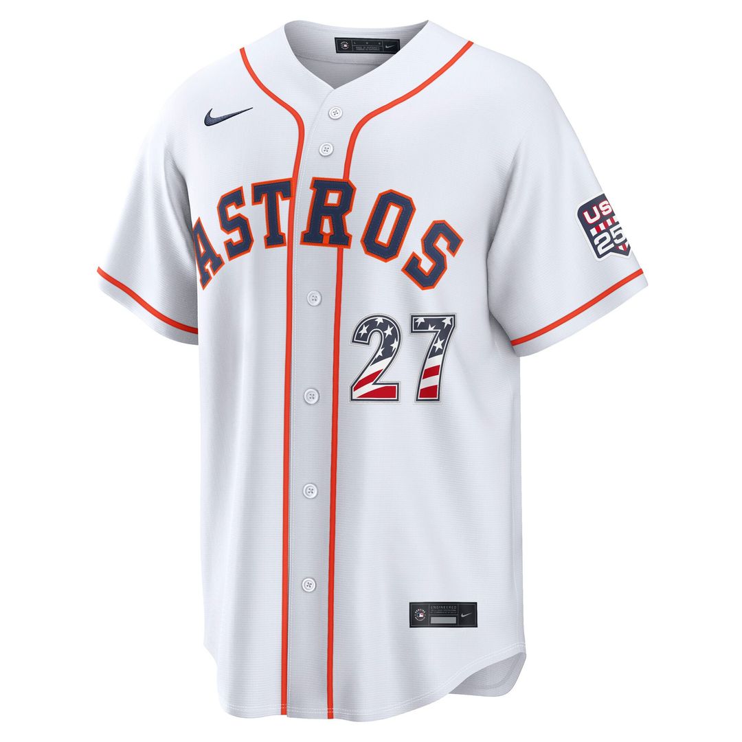 Houston Astros Jose Altuve Nike USA 250 Fourth of July Home Stadium Jersey - White