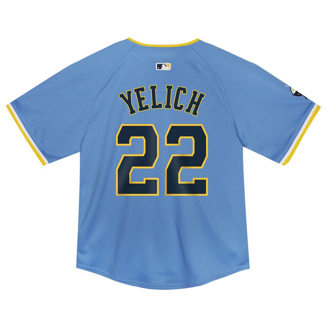 Milwaukee Brewers Christian Yelich Nike Toddler City Connect Limited Player Jersey - Powder Blue