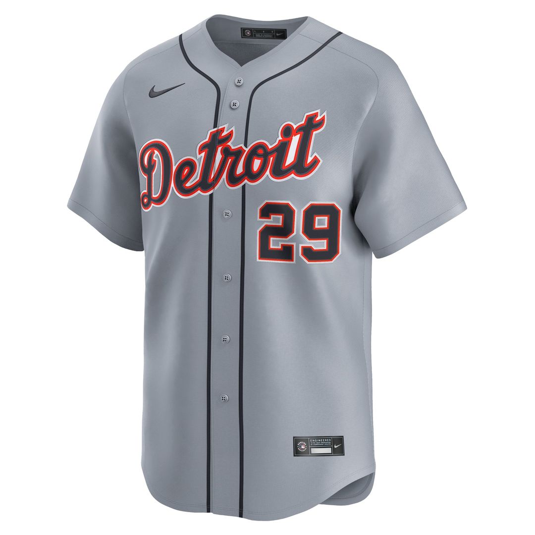 Detroit Tigers Tarik Skubal Nike Road Limited Jersey - Gray