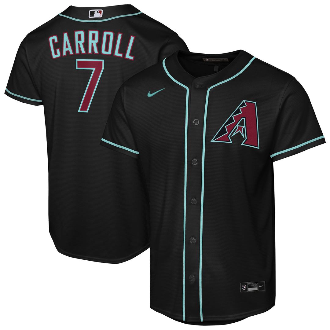 Arizona Diamondbacks Corbin Carroll Nike Youth Alternate Replica Jersey - Black