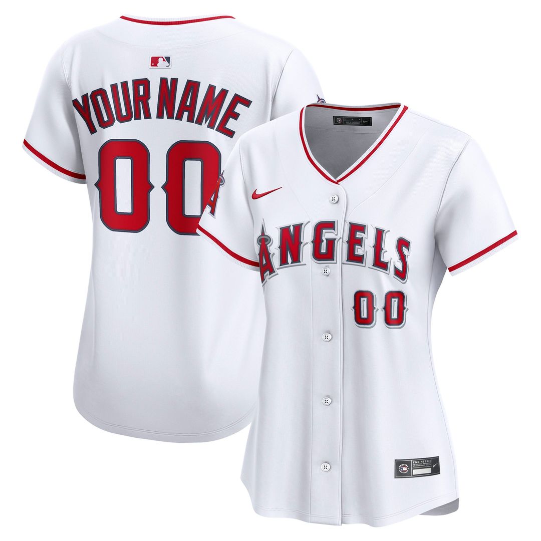 Los Angeles Angels Nike Women's Home Limited Custom Jersey - White