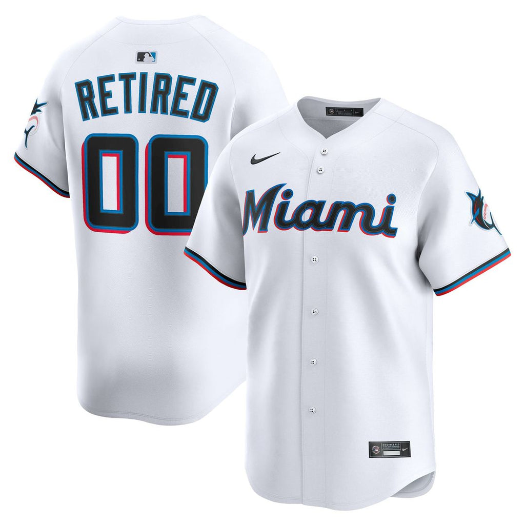 Miami Marlins Nike Home Limited Pick - A - Player Retired Roster Jersey - White