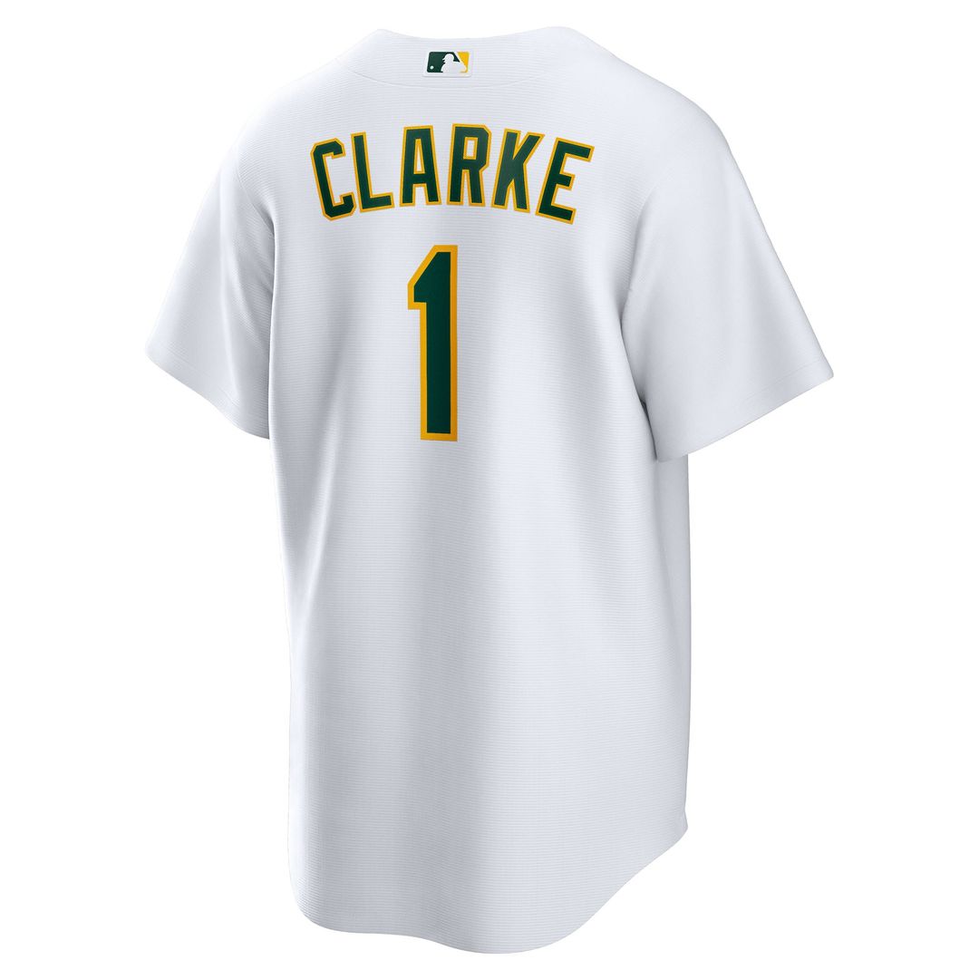 Athletics Denzel Clarke Nike Home Replica Jersey - White