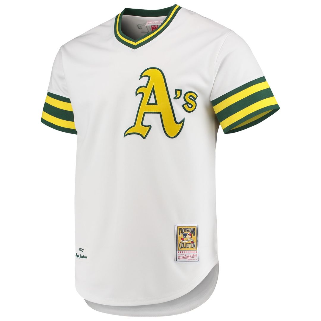 Athletics Reggie Jackson Mitchell & Ness 1972 Cooperstown Authentic Jersey - White