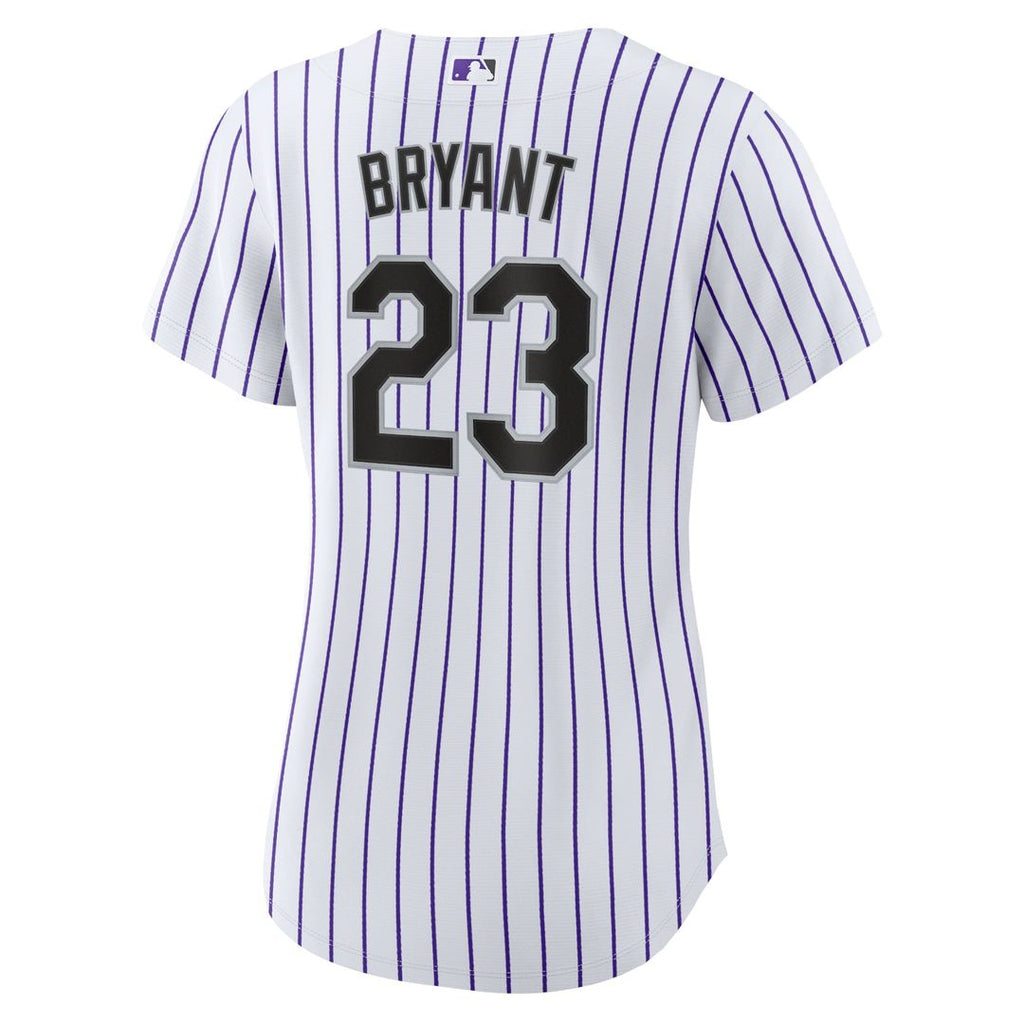Colorado Rockies Kris Bryant Nike Women's Replica Player Jersey - White/Purple
