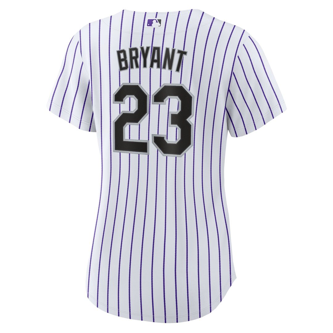 Colorado Rockies Kris Bryant Nike Women's Replica Player Jersey - White/Purple
