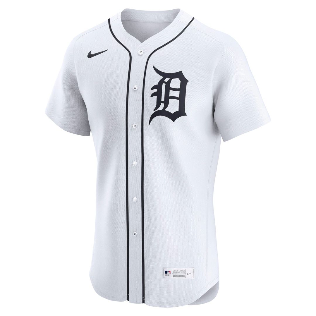 Detroit Tigers Nike Home Elite Jersey - White