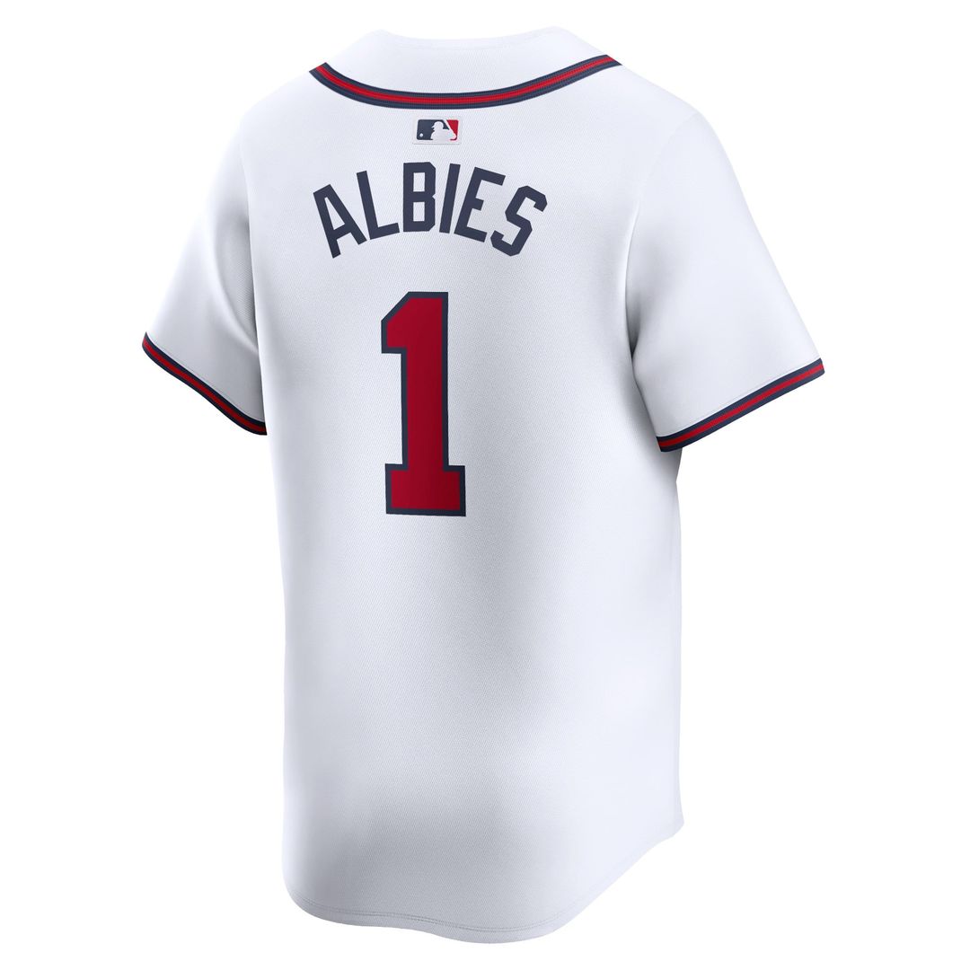 Atlanta Braves Ozzie Albies Nike Home Limited Player Jersey - White
