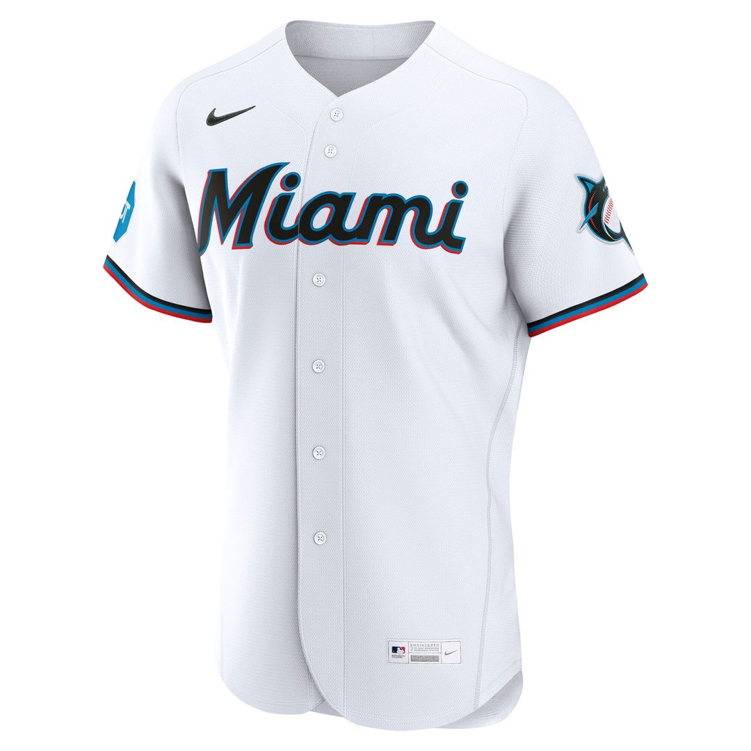 Miami Marlins Nike Home Authentic Jersey - White