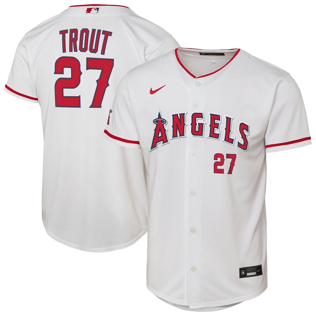 Los Angeles Angels Mike Trout Nike Youth Home Stadium Player Jersey - White