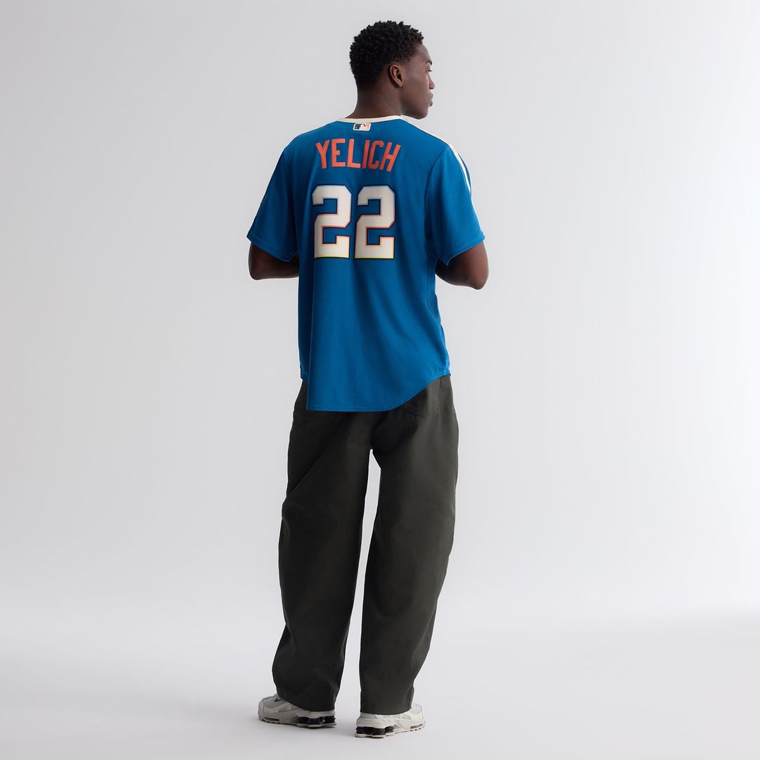 Milwaukee Brewers Christian Yelich Nike 2026 City Connect Stadium Jersey - Mineral Blue